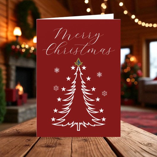 Vrijmetselaar vrijmetselaar kerst bedankkaart