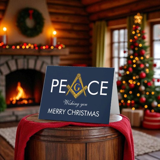 Vrijmetselaar vrijmetselaar kerst bedankkaart