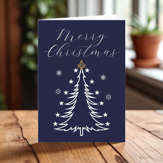 Vrijmetselaar vrijmetselaar kerst bedankkaart