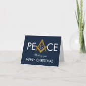 Vrijmetselaar vrijmetselaar kerst bedankkaart (Voorkant)