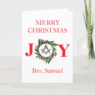 Vrijmetselaar vrijmetselaar kerst bedankkaart