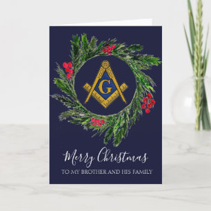 Vrijmetselaar vrijmetselaar kerst bedankkaart