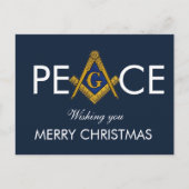 Vrijmetselaar vrijmetselaar kerst briefkaart (Voorkant)