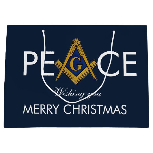 Vrijmetselaar vrijmetselaar kerst groot cadeauzakje (Voorkant)