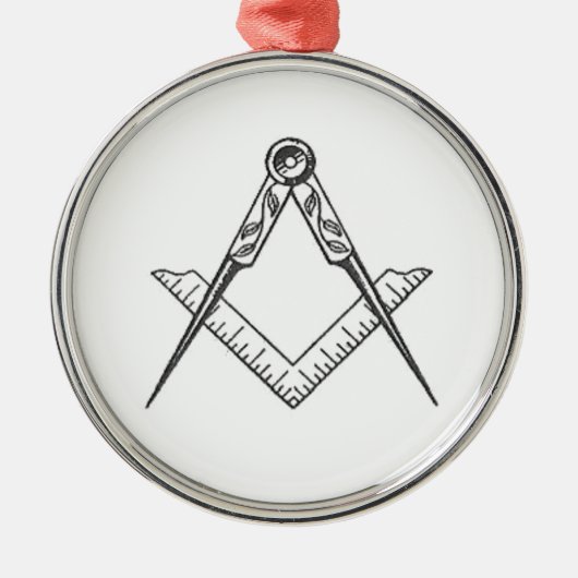 Vrijmetselaar Vrijmetselaar Kerst Krans Rustiek Metalen Ornament (Voorkant)