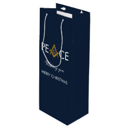 Vrijmetselaar vrijmetselaar kerst wijn cadeautas