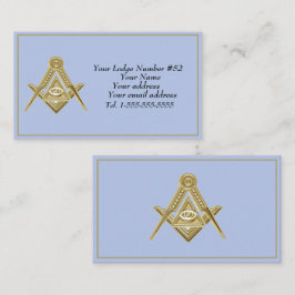 Vrijmetselaar Vrijmetselaar Symbool Masonic Blauw Visitekaartje