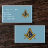 Vrijmetselaar Vrijmetselaar Symbool Masonic Blauw Visitekaartje