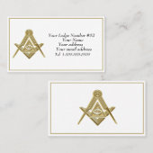 Vrijmetselaar Vrijmetselaar Symbool Vrijmetselaar  Visitekaartje (Voorkant / Achterkant)