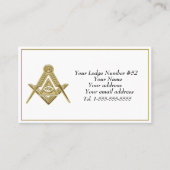 Vrijmetselaar Vrijmetselaar Symbool Vrijmetselaar  Visitekaartje (Voorkant)