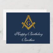 Vrijmetselaar vrijmetselaar Vrijmetselaar Verjaard Bedankkaart (Voorkant / Achterkant)