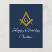 Vrijmetselaar vrijmetselaar Vrijmetselaar Verjaard Briefkaart (Voorkant)