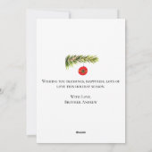 Vrijmetselaar Vrijmetselaar Waterverf Vrolijk Kers Feestdagenkaart (Achterkant)