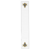 Vrijmetselaar vrijmetselaarsplein en kompas lange tafelloper (Voorkant)