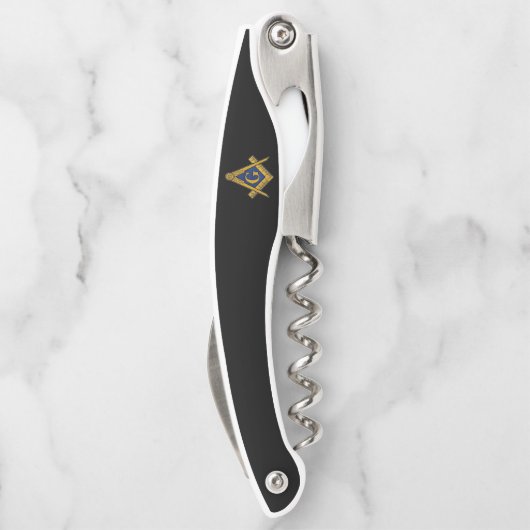 Vrijmetselaar Vrijmetselarij Gifts Square en Compa Kurkentrekker (Achterkant)