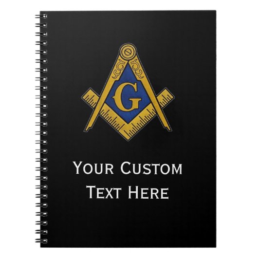 Vrijmetselaar Vrijmetselarij Gifts Square en Compa Notitieboek (Voorkant)