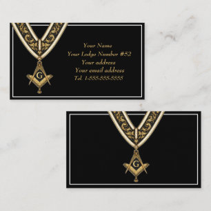 Vrijmetselaar Vrijmetselarij Symbool Masons Zwart  Visitekaartje