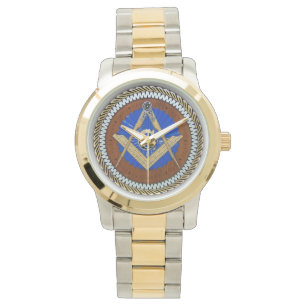 Vrijmetselaars- Goud Horloge