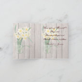  Vrijmetselaars Jar en Daffodil Save the Date Kaar Aankondiging (Binnen)