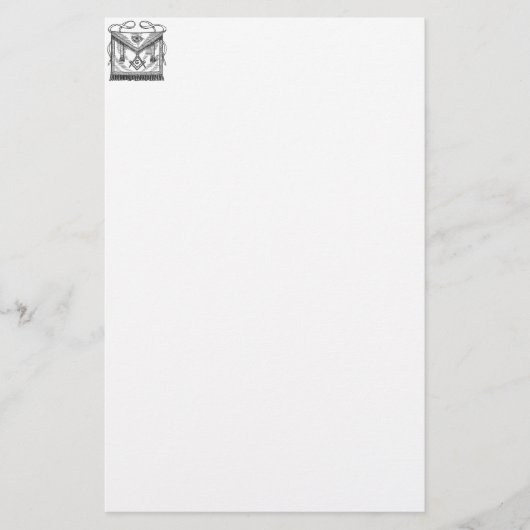 Vrijmetselaars- Schort Briefpapier (Voorkant)
