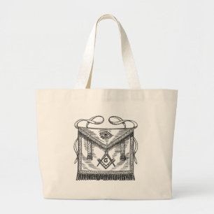 Vrijmetselaars- Schort Grote Tote Bag