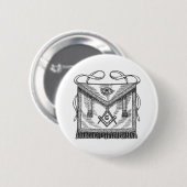 Vrijmetselaars- Schort Ronde Button 5,7 Cm (Voorkant /achterkant)