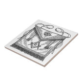 Vrijmetselaars- Schort Tegeltje (Zijkant)
