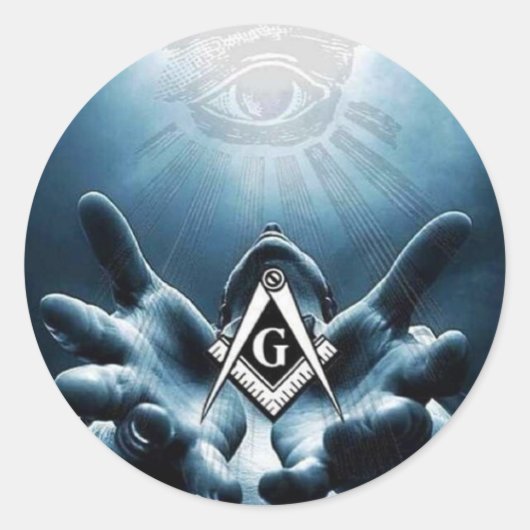 Vrijmetselaars, Shriner's 32e graad Ronde Sticker (Voorkant)