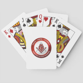Vrijmetselaars Speelkaarten Rood