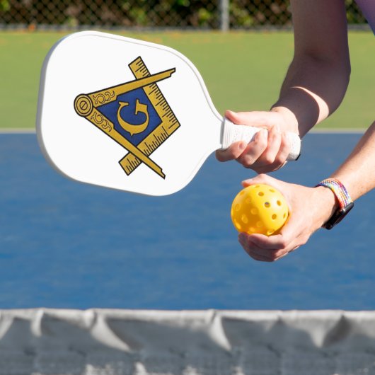 Vrijmetselaars Vrijmetselaarsplein en Kompas Pickleball Paddle (Insitu)