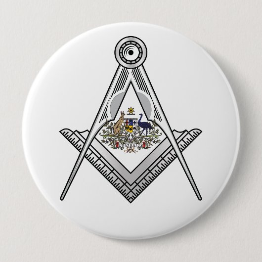 Vrijmetselaarsbord Australië Ronde Button 4,0 Cm (Voorkant)