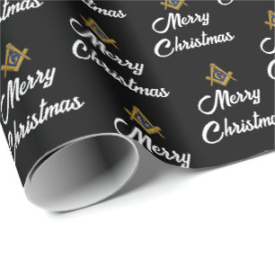 Vrijmetselaarschap Masonic Vierkant Kerstmis Cadeaupapier