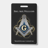 Vrijmetselaarsfoto Badge (Achterkant)