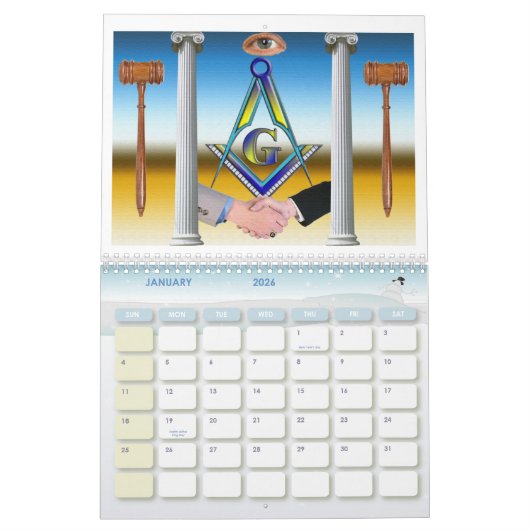 Vrijmetselaarskalender Kalender (Jan 2026)