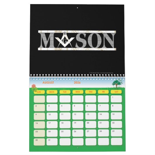 Vrijmetselaarskalender Kalender (Aug 2026)