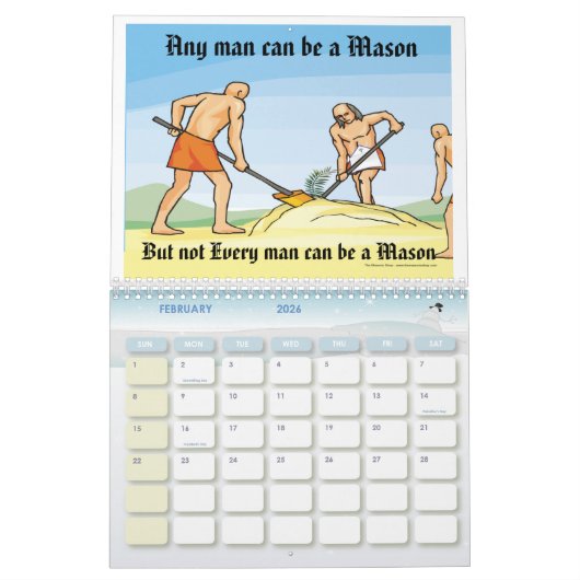 Vrijmetselaarskalender Kalender (Feb 2026)