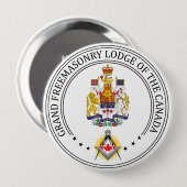 Vrijmetselaarsloge van Canada Ronde Button 4,0 Cm (Voorkant /achterkant)