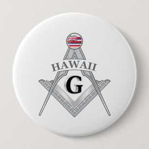 Vrijmetselaarsloge van de staat Hawaï Ronde Button 4,0 Cm