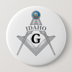 Vrijmetselaarsloge van de staat Idaho Ronde Button 4,0 Cm