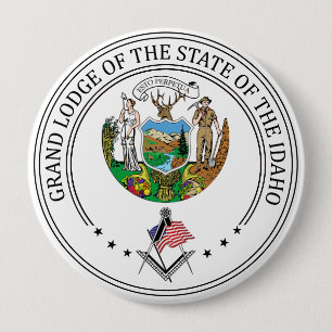 Vrijmetselaarsloge van de staat Idaho Ronde Button 4,0 Cm