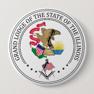 Vrijmetselaarsloge van de staat Illinois Ronde Button 4,0 Cm