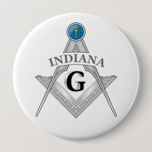 Vrijmetselaarsloge van de staat Indiana Ronde Button 4,0 Cm
