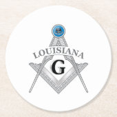 Vrijmetselaarsloge van de staat Louisiana Ronde Kartonnen Onderzetter (Voorkant)
