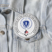 Vrijmetselaarsloge van de staat Massachusets Ronde Button 4,0 Cm (In situ)