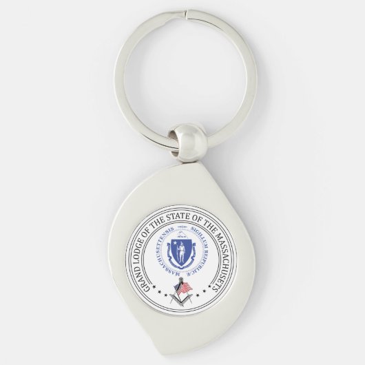 Vrijmetselaarsloge van de staat Massachusets Sleutelhanger (Voorkant)