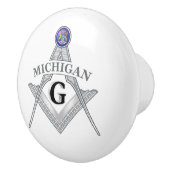 Vrijmetselaarsloge van de staat Michigan Keramische Knop (Rechts)