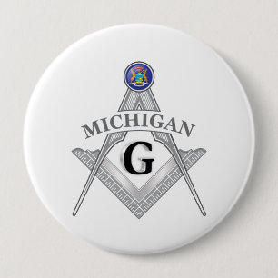 Vrijmetselaarsloge van de staat Michigan Ronde Button 4,0 Cm