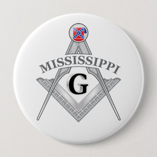 Vrijmetselaarsloge van de staat Mississippi Ronde Button 4,0 Cm