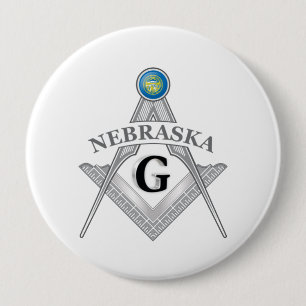 Vrijmetselaarsloge van de staat Nebraska Ronde Button 4,0 Cm