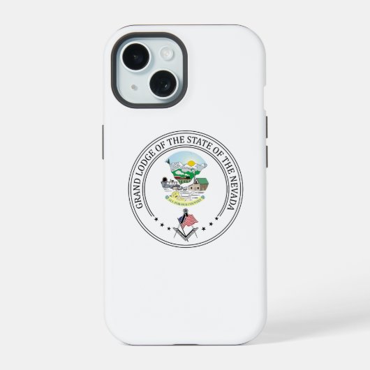 Vrijmetselaarsloge van de staat Nevada iPhone 15 Case (Achterkant)